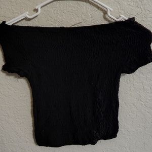 Black stretchy off the shoulder top